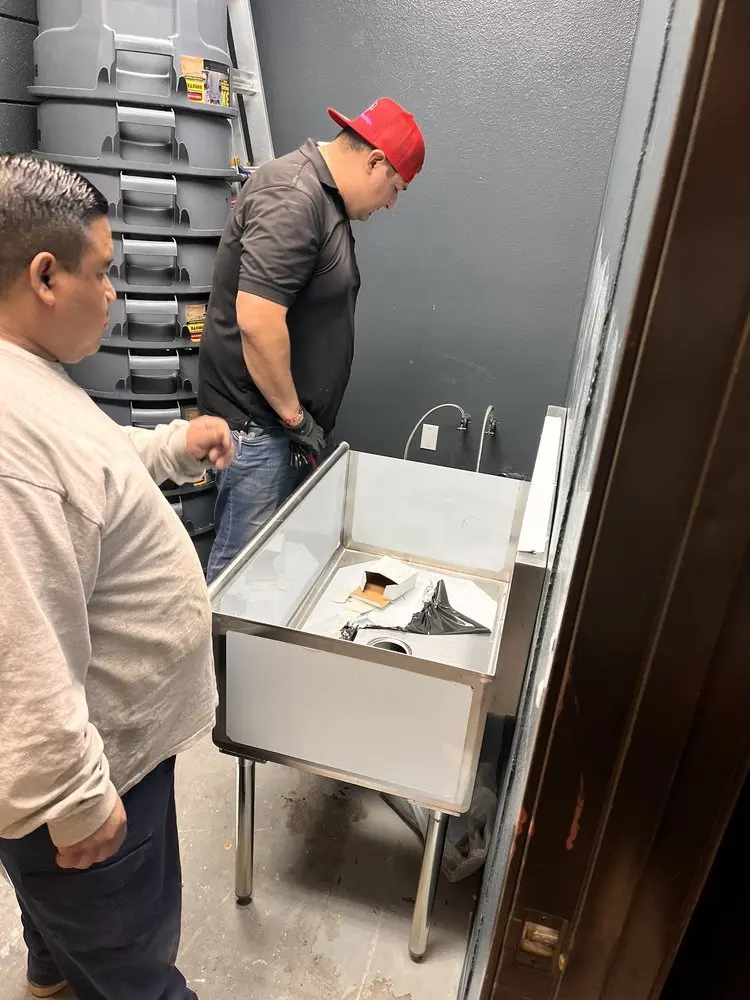 Commercial plumbing and sink installation in Lenox